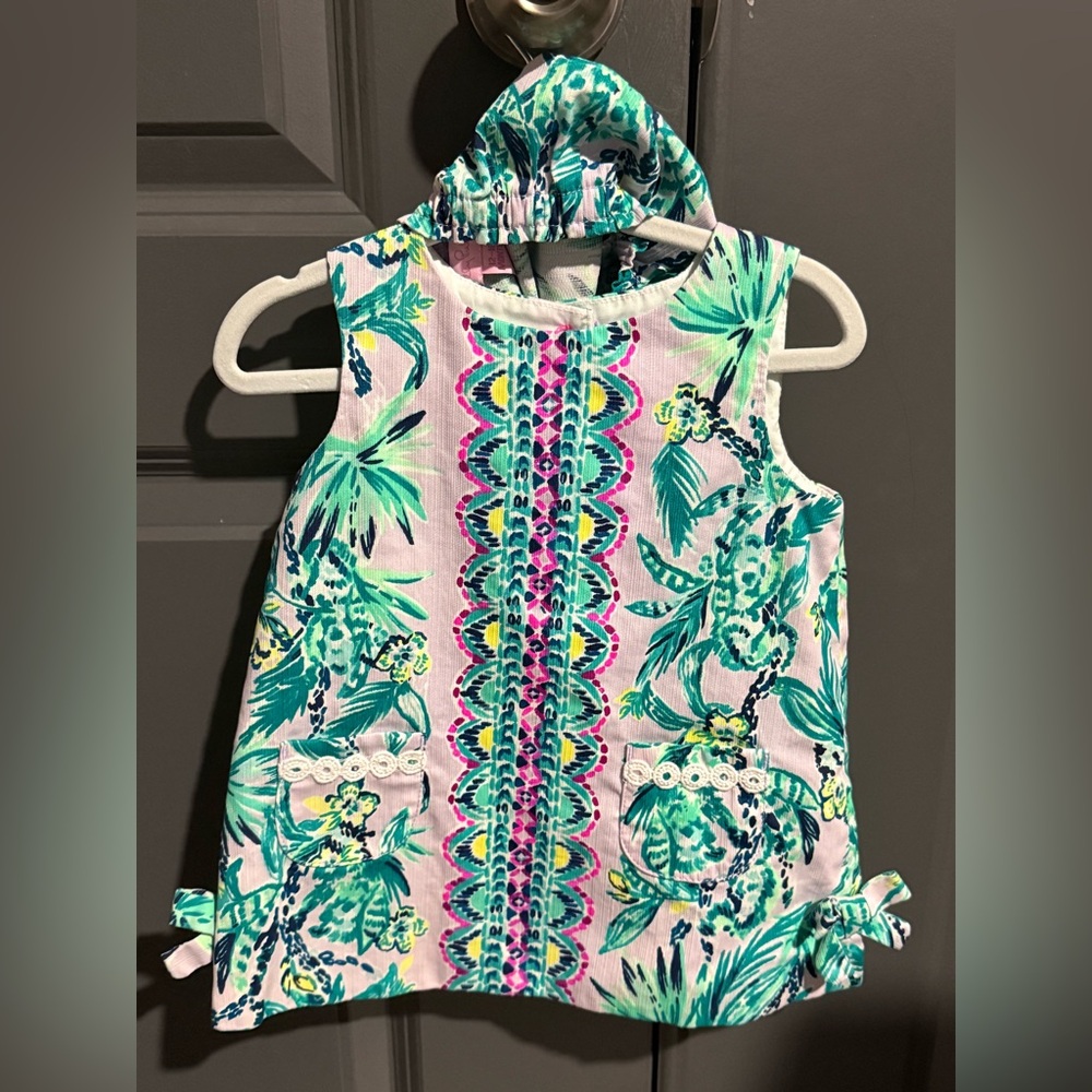 Lilly Pulitzer infant shift NWOT size 12-18 months, Lilac Verbena Its Impawsible